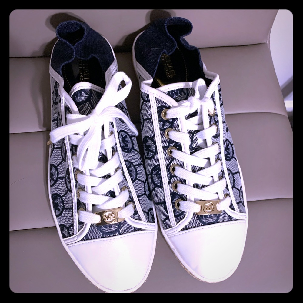 MICHAEL KORS WOMENS Denim SNEAKERS MK LOGO